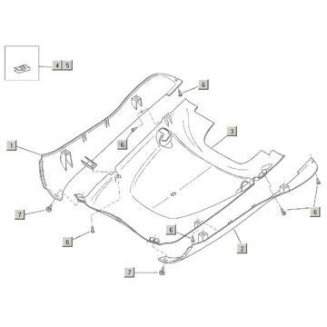 Lower spoiler + Side Screen Aprilia Habana 2t (Aprilia motor) 1999 - 2004