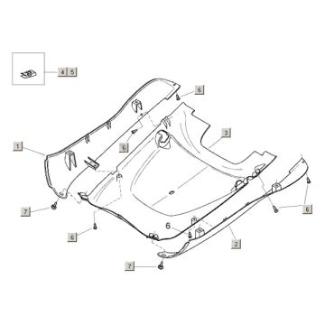 Bottom spoiler + Side Screen Aprilia Mojito Custom 2t (Piaggio engine) 2004 - 2010
