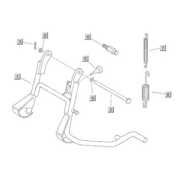 Lower stand + accessories Aprilia Habana 2t (Aprilia engine) 1999 - 2004