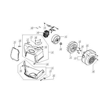 ignition cooling Kymco Sento 4-stroke Spring White