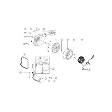 ignition cooling Kymco Super 8 4-stroke (2007-2009) orange