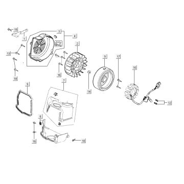 Ignition cooling hood Kymco City 16' 4-stroke white