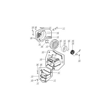 Ignition - cooling Kymco New Sento 4-stroke 50i gold