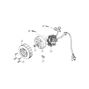 Ignition Kymco Super9 ac o.m matte black yellow