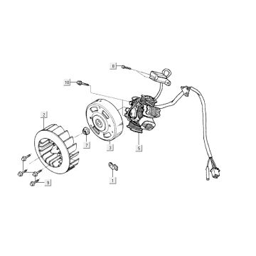 Ignition Kymco Vitality 2t ac blue