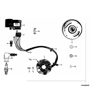 Ignition - Stator - Flywheel Zundapp KS 50 530-010, 011, 012, 014 and 500