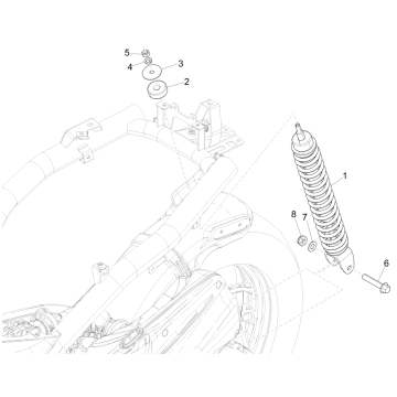 Piaggio Liberty 50 4-stroke rear suspension (IGET Euro 5)