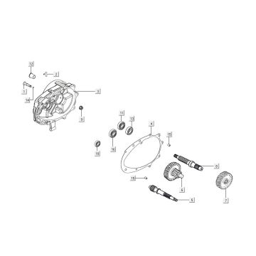 Transmission Kymco Agility 16'+ 4-stroke injection euro4 matt grey