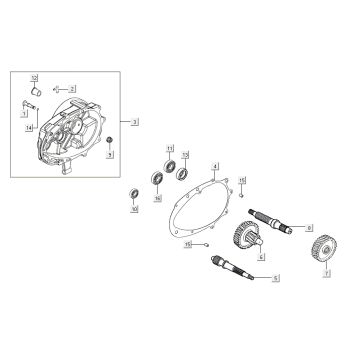 Transmission Kymco Agility 16'+ 4t matt metalic silver