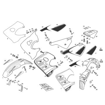 Sheet metal Derbi Senda R old model