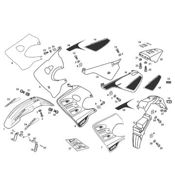 Sheet metal Derbi Senda SM DRD - O.M.