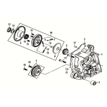 R. crank case oil pump assy Sym Fiddle III 50 E3