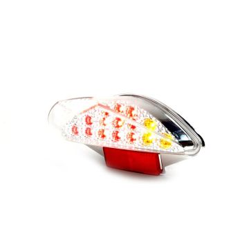 Rear light BGM original clear glass 15 LED with flashing function MBK Nitro (YQ50/L, 2-stroke),Yamaha Aerox (YQ50/L, 2-stroke)