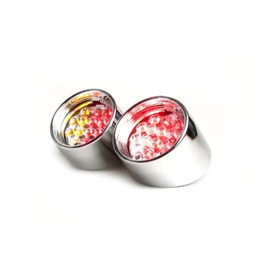 BGM original clear glass LED rear light with flashing function Aprilia SR 1998-> chrome
