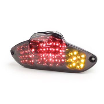 Rear light BGM original clear glass LED with flashing function Gilera Runner 2006->, DNA black