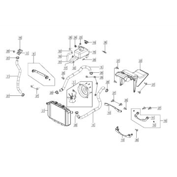 Radiator Kymco Xciting 400i Matt Black