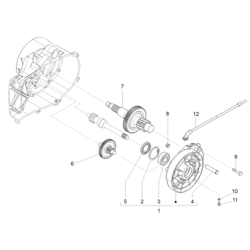 Piaggio Liberty 50 4-stroke reducer group (IGET Euro 5)