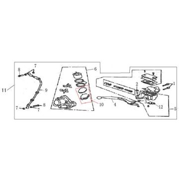 Brake right AGM GT white