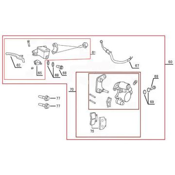 Brake brake caliper Edwards Tomorrow Riva II dark blue