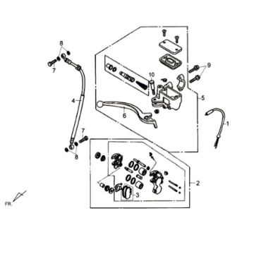 Remklauw voor - remgreep KPL Sym Crox 50 E3