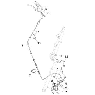 Brake lines - Piaggio Liberty 50 4-stroke brake brake caliper (IGET Euro 5)