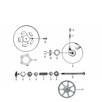 Brake disc Zundapp KS 50 530-010, 011, 012, 014, 500