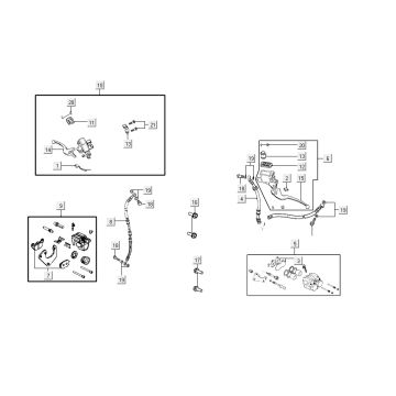 brake system AGILITY 16+ 4T 125 Matt Metallic Silver
