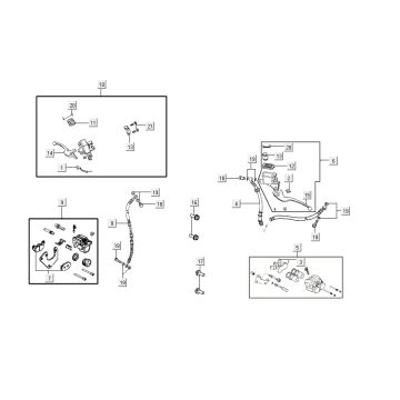 brake system AGILITY 16+ 4T 200i Matt Metallic Light Blue
