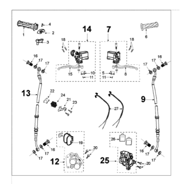 Remsysteem Peugeot Tweet 125 E3 2010-2013