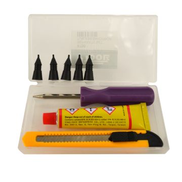 Tubeless tire prop repair kit