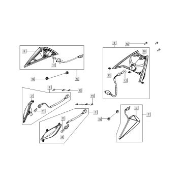 Turn signals - Tail lightKymco Nexxon 4-stroke dark grey