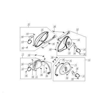 Turn signals Kymco People 2-stroke dark grey