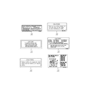 Safety stickers Kymco People 2-stroke dark grey