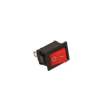 Switch universal on/off rectangle 20mm red