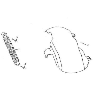 Shock Absorber Rear Fender Znen Grand Retro 125cc