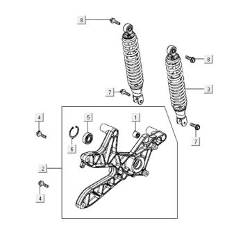 Rear shock absorber Kymco New Dink 200i