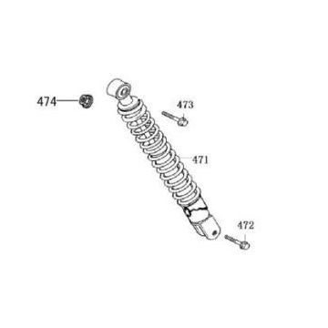 Shock absorber China Retro Extra matt white