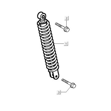 Shock absorber Kymco Vitality 2t ac pearl silver