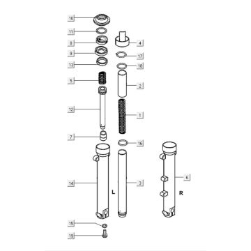Front Shock Absorber Kymco Xciting 400i Matt Black