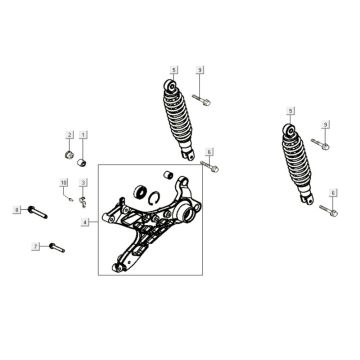 Rear shock absorbers Kymco Like 200i White