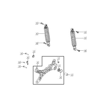 shock absorbers AGILITY 16+ 4T 125 Matte Metallic Light Blue