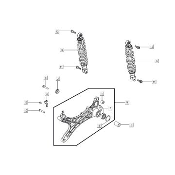 shock absorbers AGILITY 16+ 4T 200i Matt Metallic Light Blue