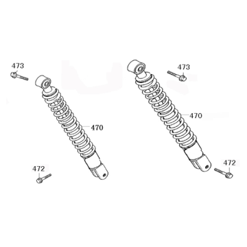 Shock absorbers AGM VX50s black