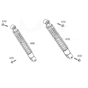 Shock absorbers Wangye HT50QT-12 white