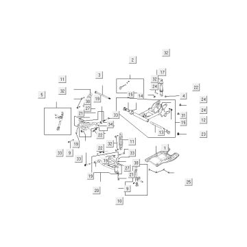 Engine mount - Subframe Kymco MXU 50 2T AC
