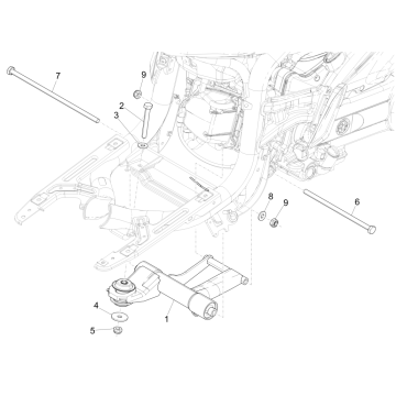 Piaggio Liberty 50 4-stroke swing arm (IGET Euro 5)