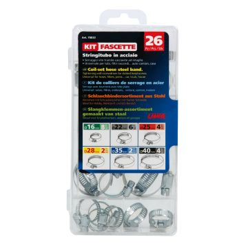 Hose clamp assortment box 26-piece