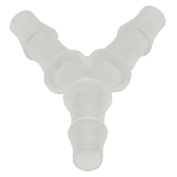 HOSE CONNECTOR Y-PIECE 6.4mm CLEAR (1)
