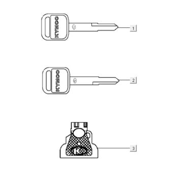 Key Kymco Xciting 400i Matt Black