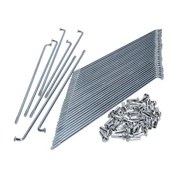 Spokes set 2.9x190 17 inch 36 pieces with nipple 101 OctaneE for Puch, Sachs, Kreidler, Zündapp moped